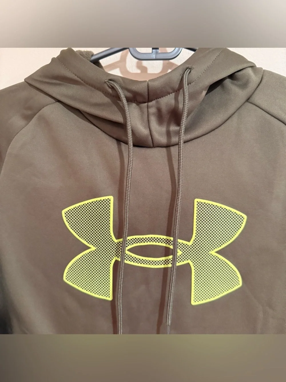 Under Armour Men's Fleece Big Logo Hoodie Marine OD Green size Small